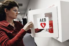 AED box on wall